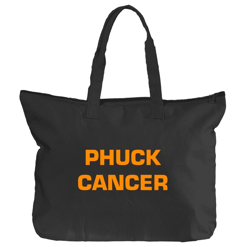 Zip tote Phuck Cancer